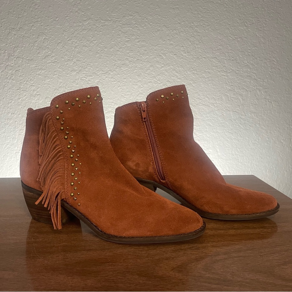 LUCKY BRAND Fringe Leather Ankle Boot